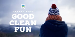Powdr Good Clean Fun logo designed by 3Degrees' in-house marketing team