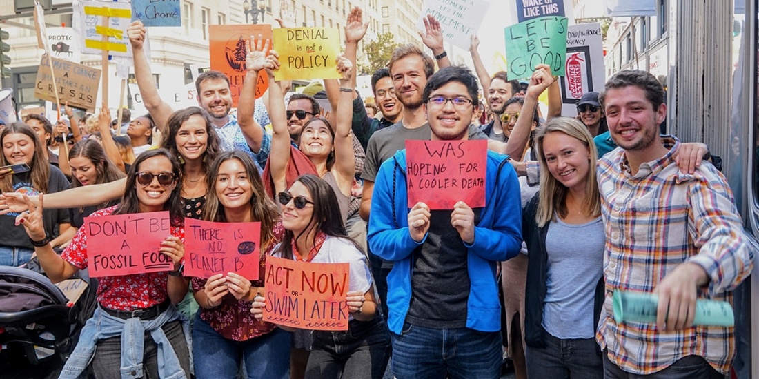 3D employees at the climate strike sept 20