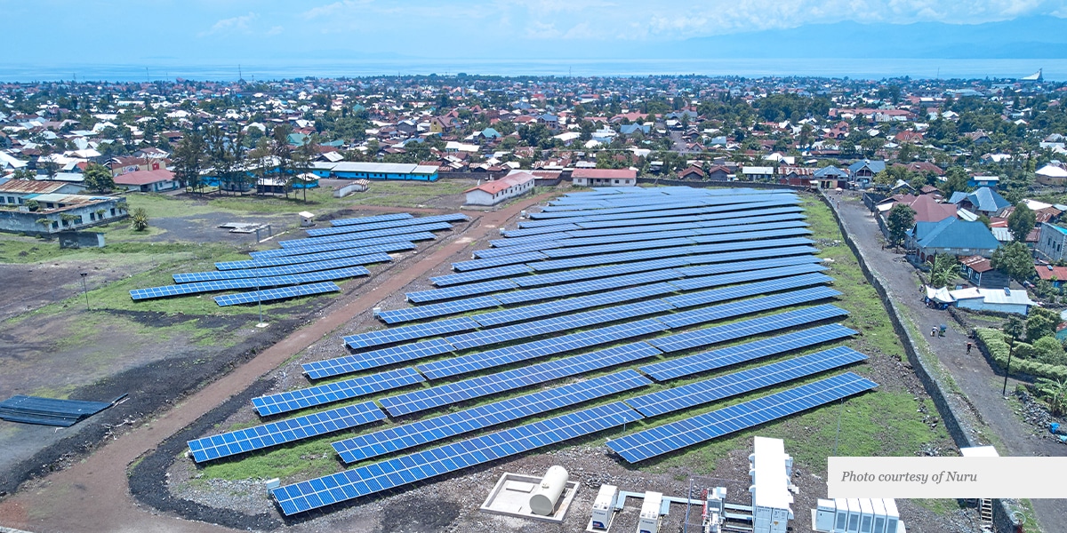 Solar farm in rural Africa