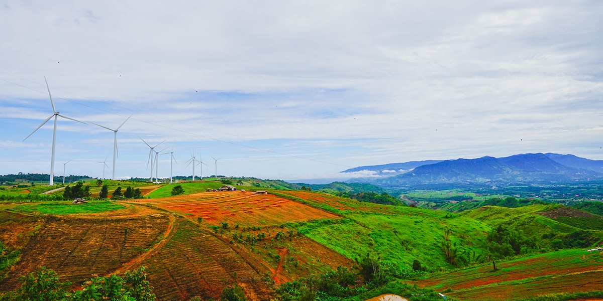 wind turbines in Asia