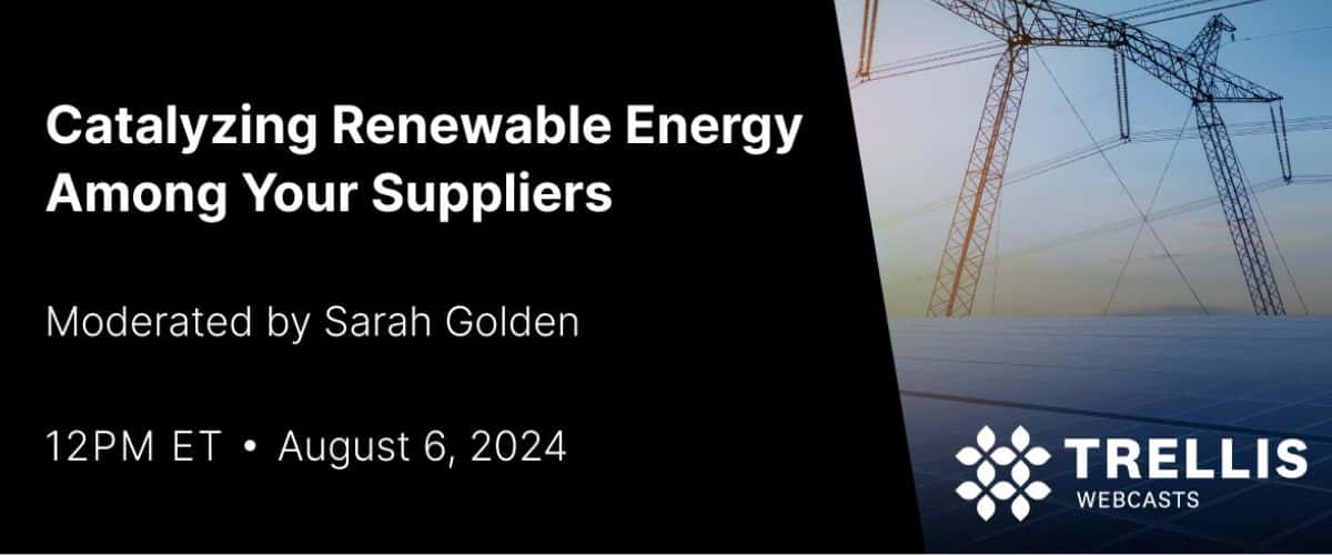 Catalyzing Renewable Energy Among Your Suppliers