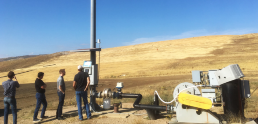 Image Open gas flare at the Larimer County Landfill in Fort Collins, CO