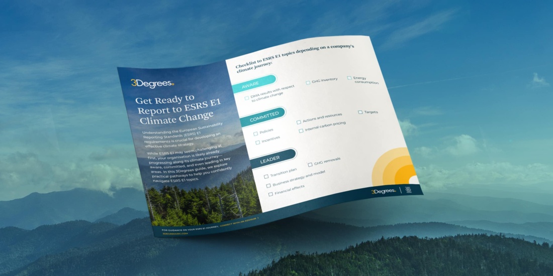 European Sustainability Reporting Standards (ESRS) E1 climate journey checklist