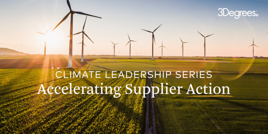 Accelerating Supplier Action