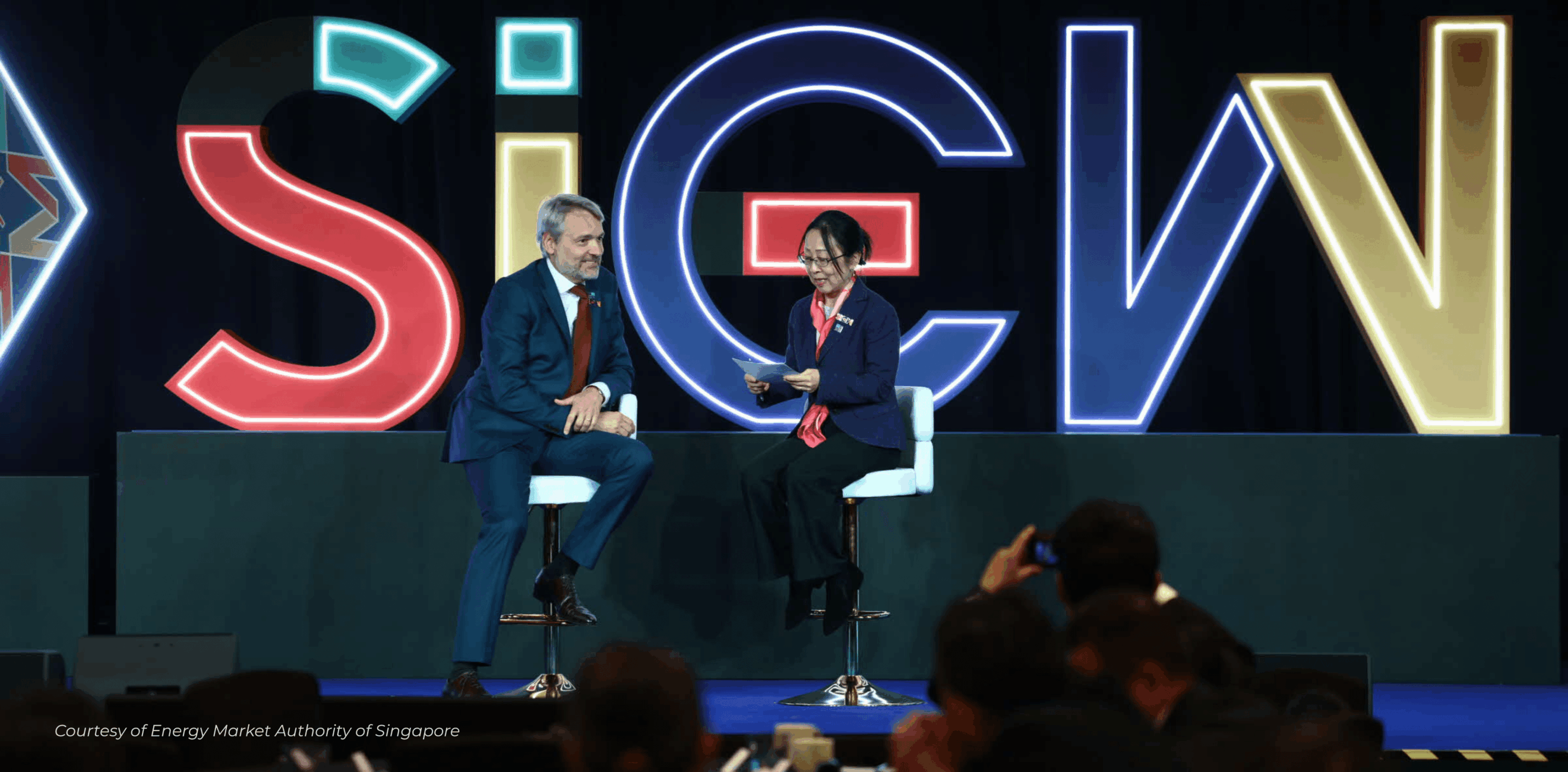 3Degrees CEO, Philippe, at SIEW. Courtesy of Energy Market Authority of Singapore