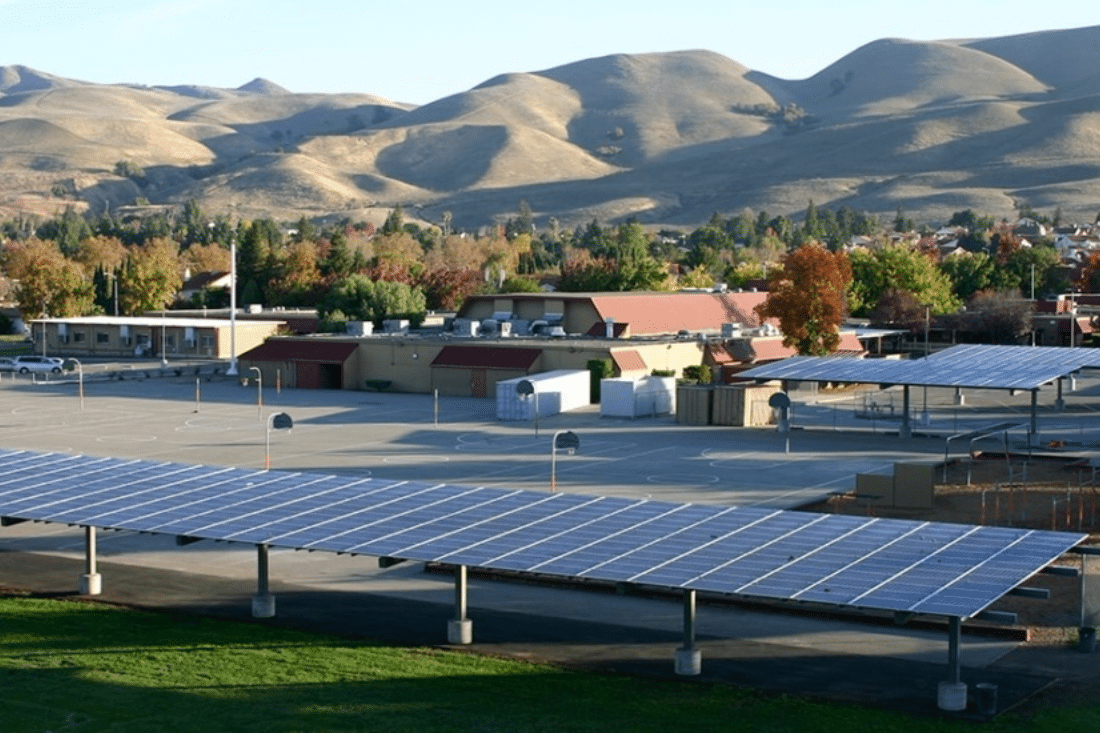 Impact renewable energy project at a school.
