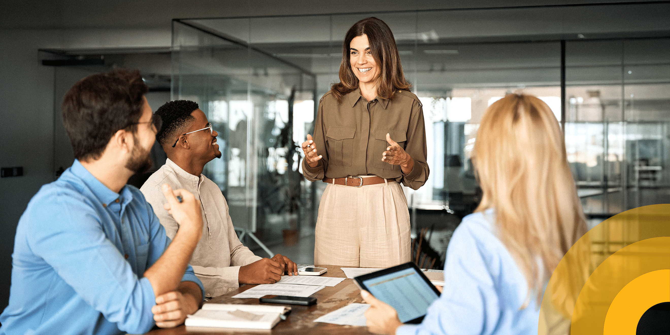 business meeting woman leading